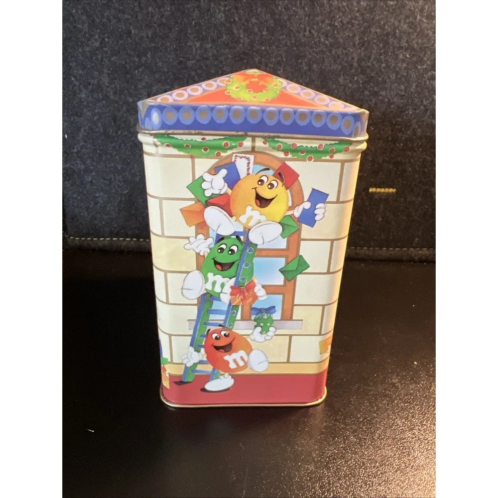 Vintage M&M's Christmas Post Office Tin‎ Letters For Santa 1995 Limited Edition.